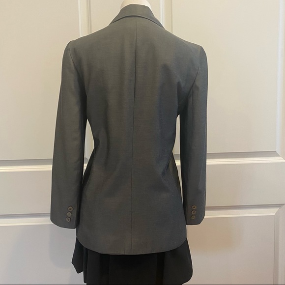 BCBG MAXAZRIA Vintage Blazer Jacket - Cotton Blend - Dark Gray - Picture 2 of 10